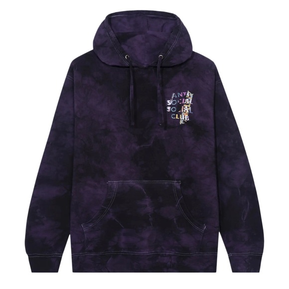 NWT Authentic Anti Social Social Club Dissociative Tie Dye black